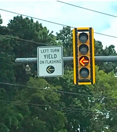 Yellow Arrow Traffic Light